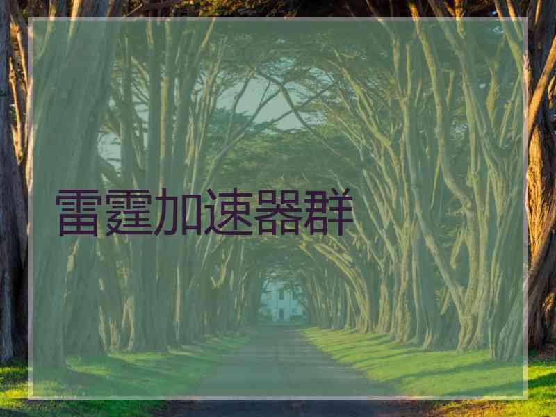 雷霆加速器群 雷霆加速器群